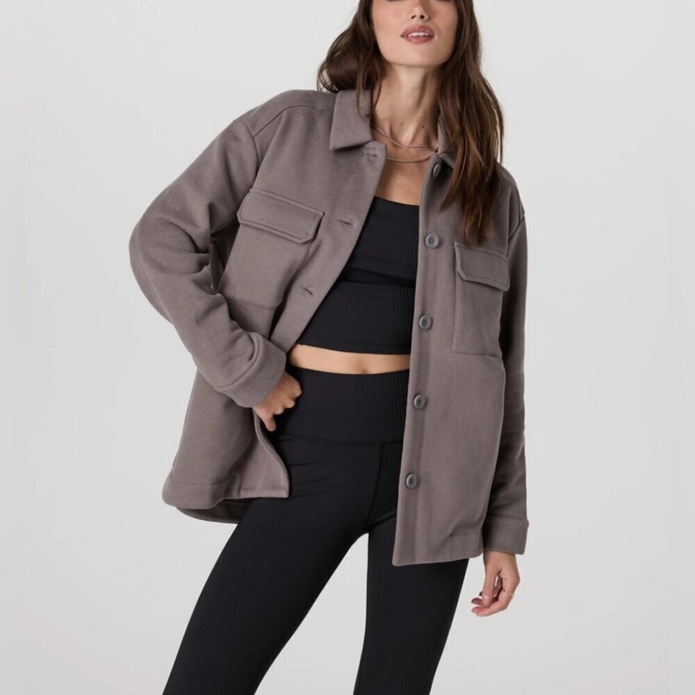 Vuori Restore Shirt Jacket Chia Organic Cotton French Terry, Size M